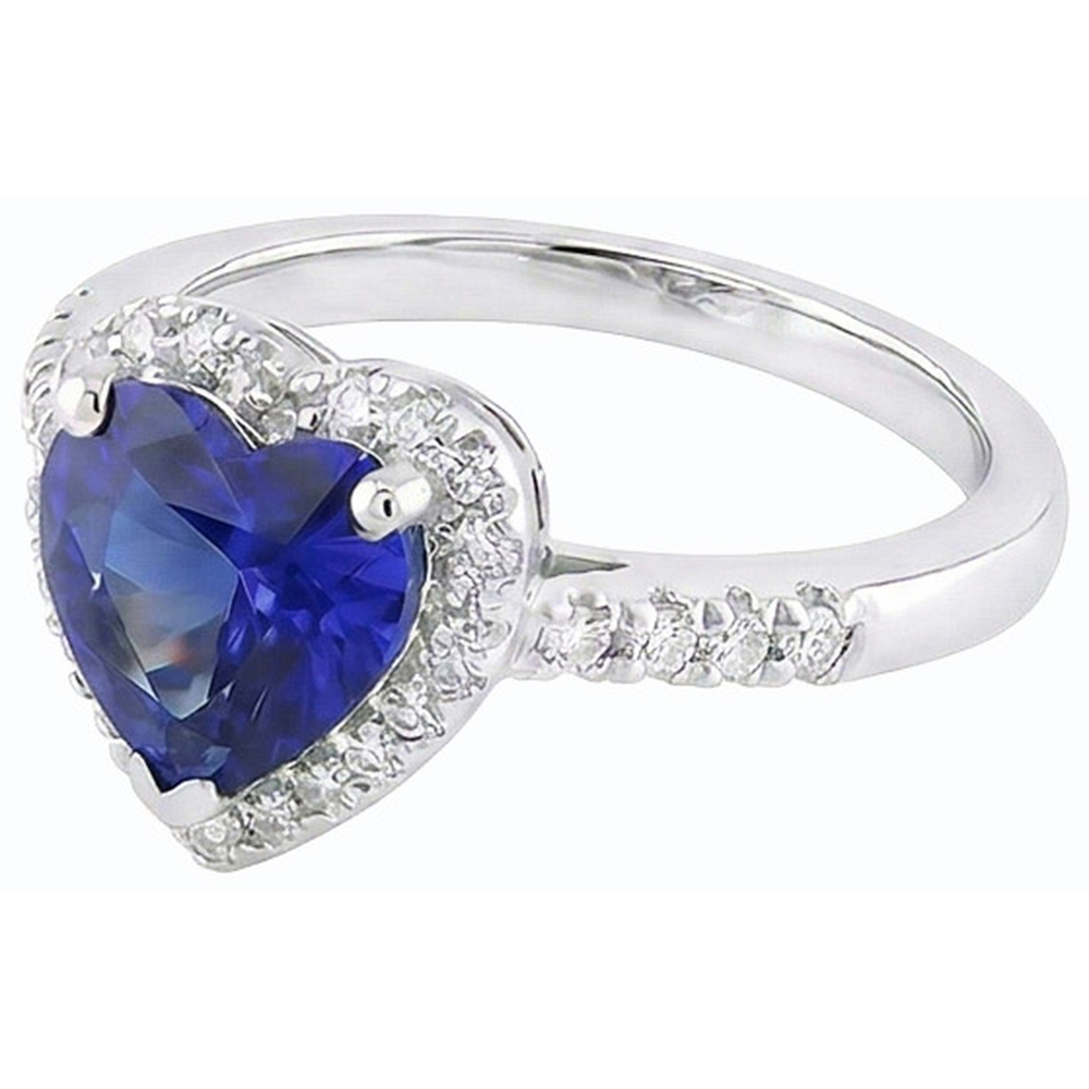 echter heart diamant 3.50Karat ring auf Weiß