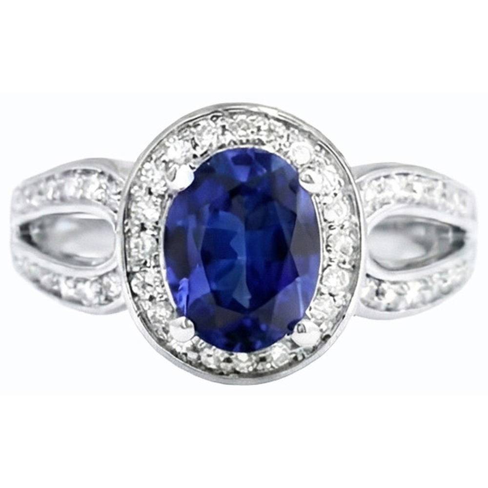 echter oval diamant 4Karat ring Profilansicht
