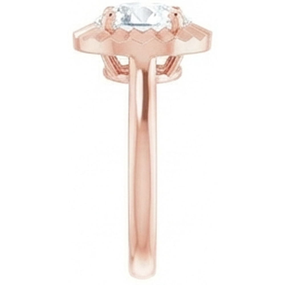echter round diamant 3Karat ring Profilansicht