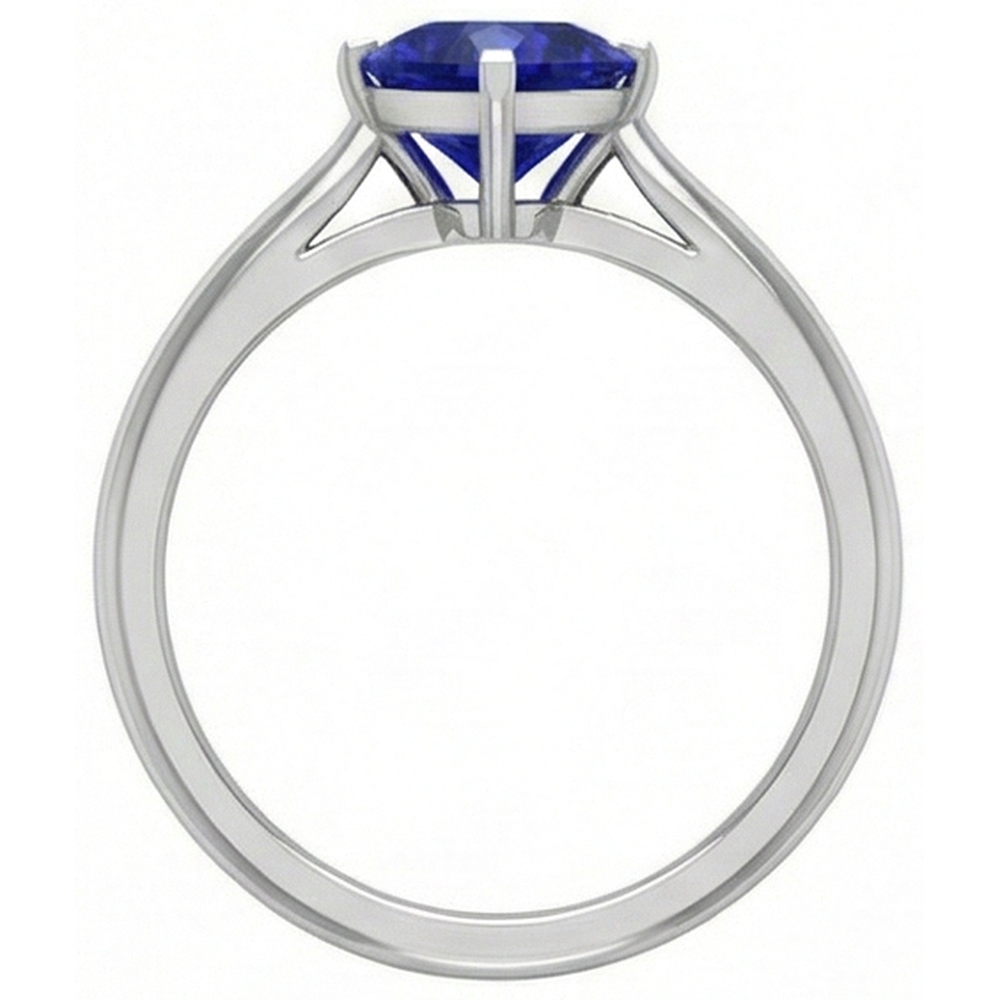 echter round diamant 2Karat ring Profilansicht