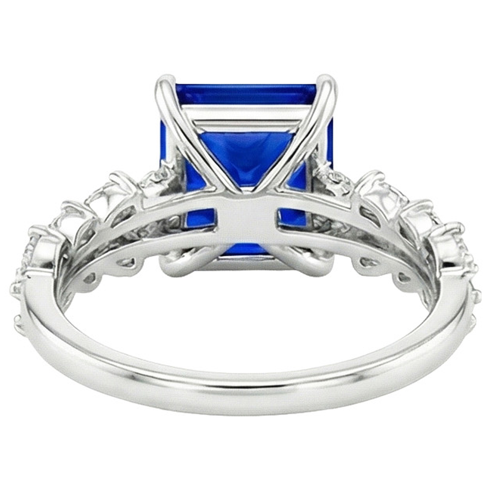 echter princess diamant 4Karat ring auf Weiß