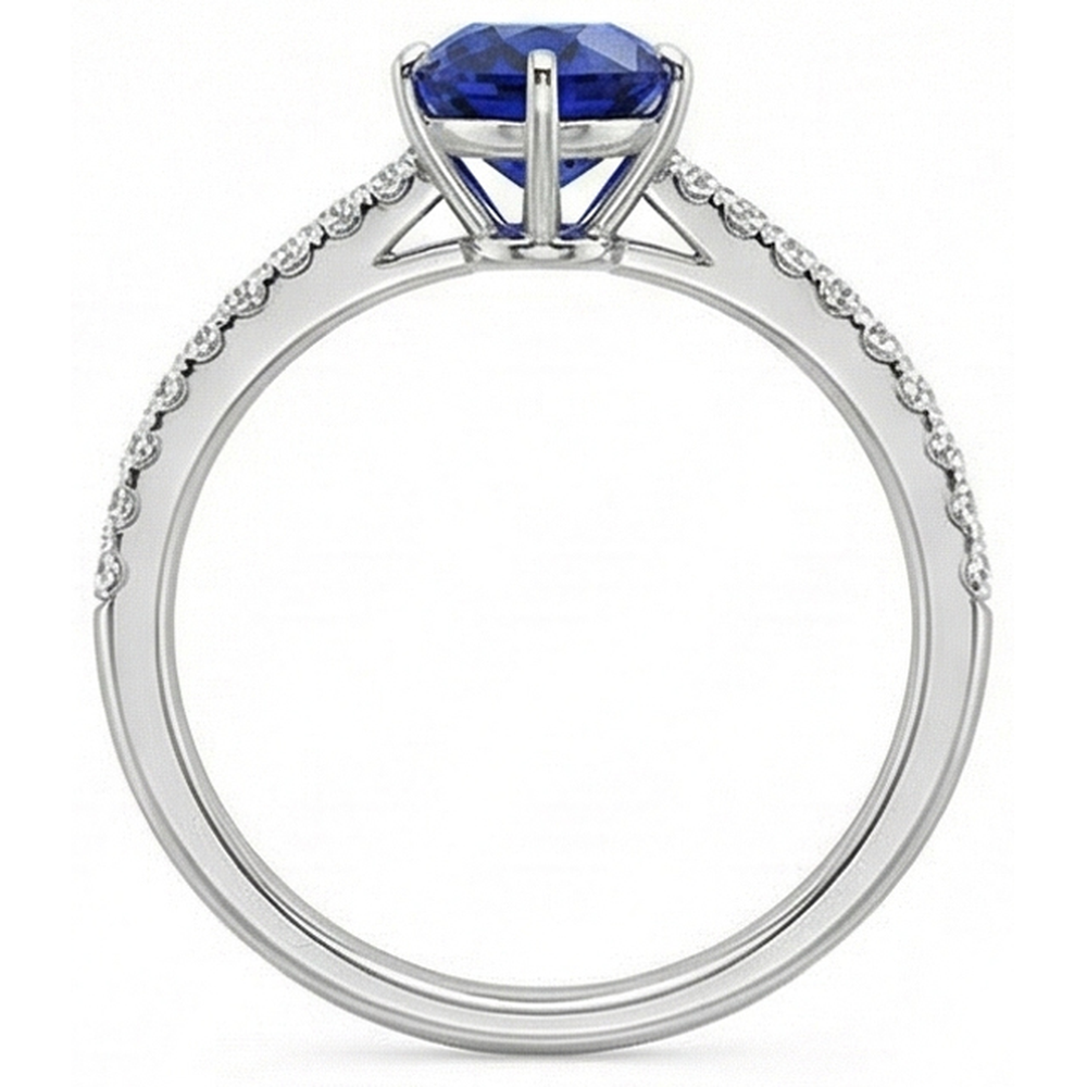 echter round diamant 5Karat ring auf Weiß
