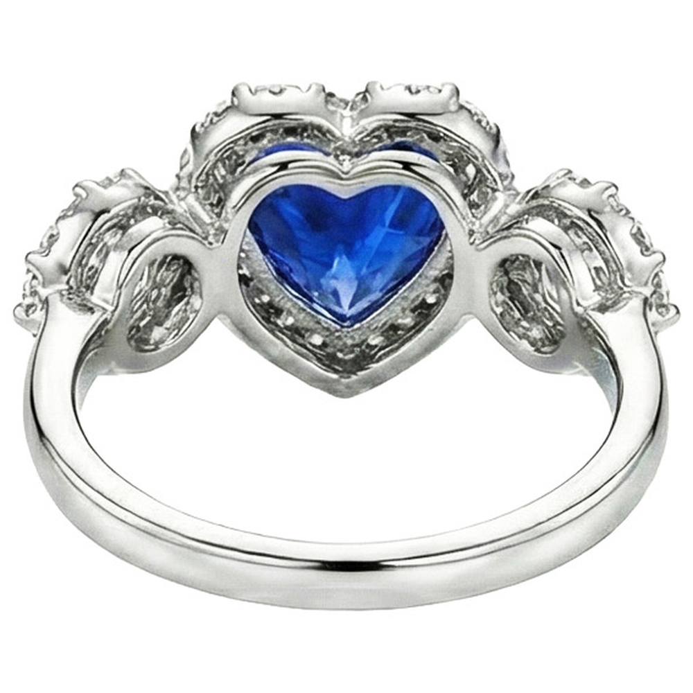 echter round diamant 7Karat ring auf Weiß