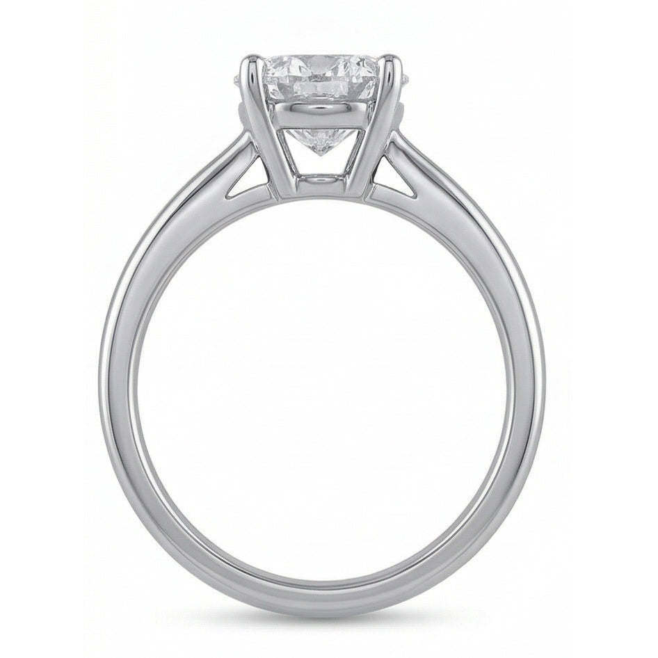 echter round diamant 2.75Karat ring Profilansicht