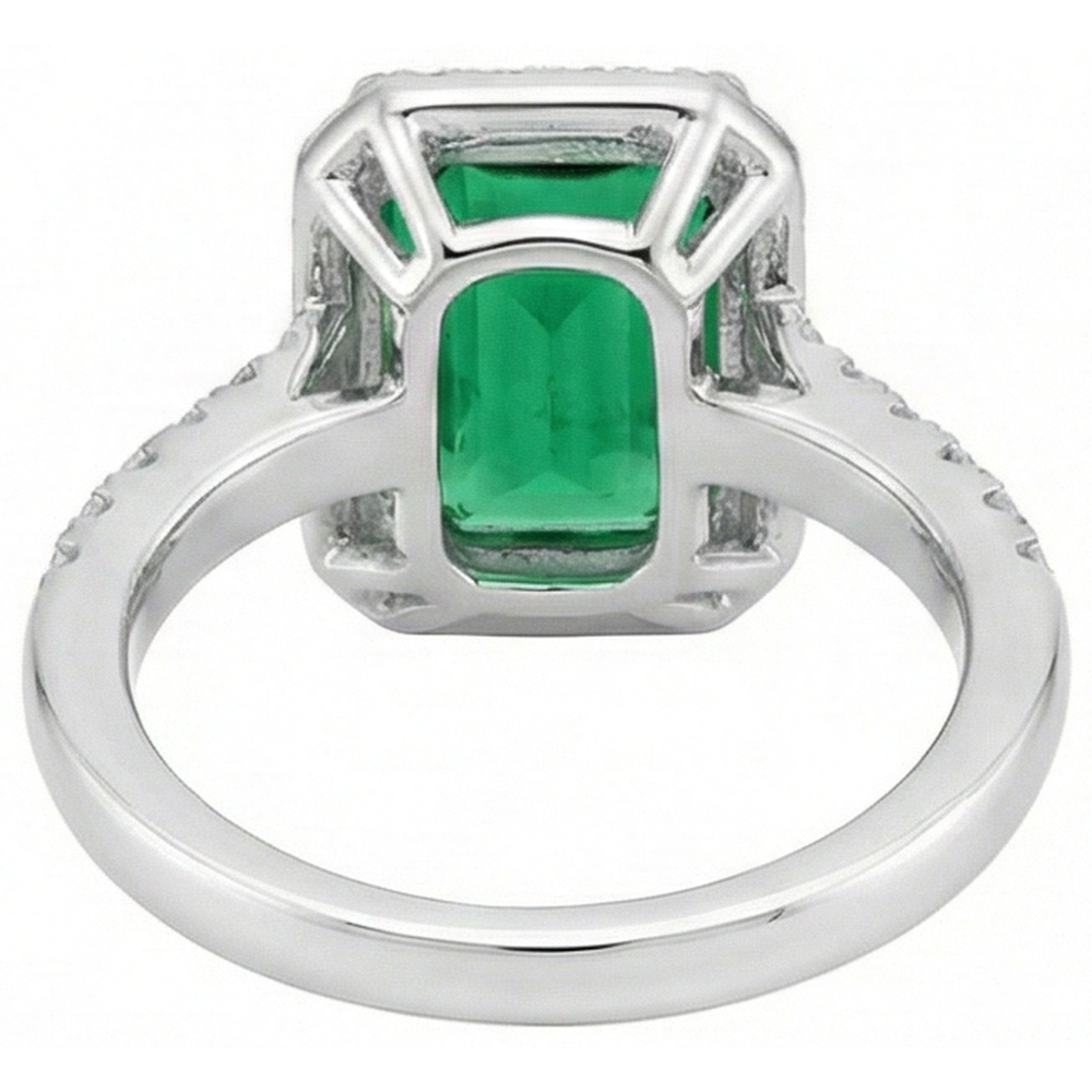 echter round diamant 10.00Karat ring auf Weiß
