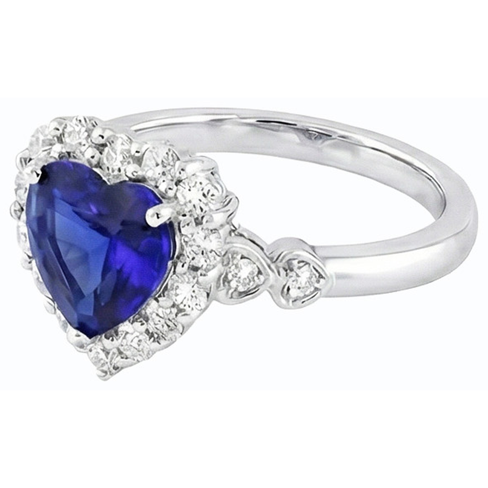 echter heart saphir 4.50Karat ring auf Weiß