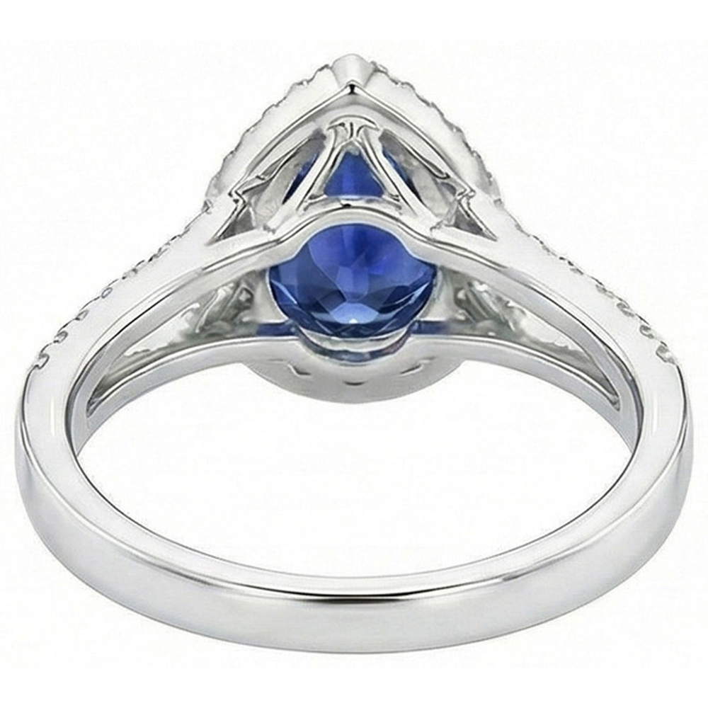 echter asscher diamant 4Karat ring auf Weiß