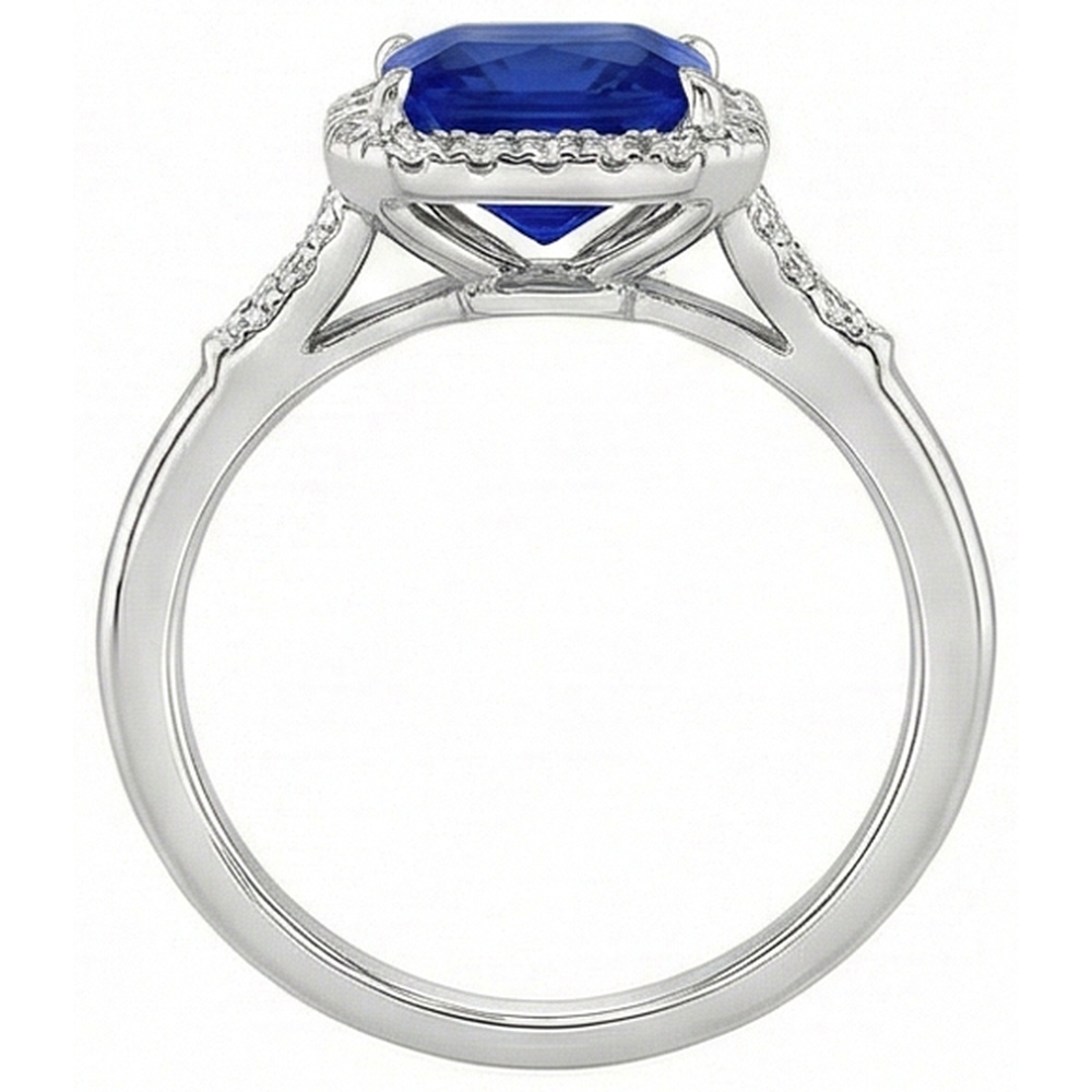 echter round diamant 6Karat ring auf Weiß