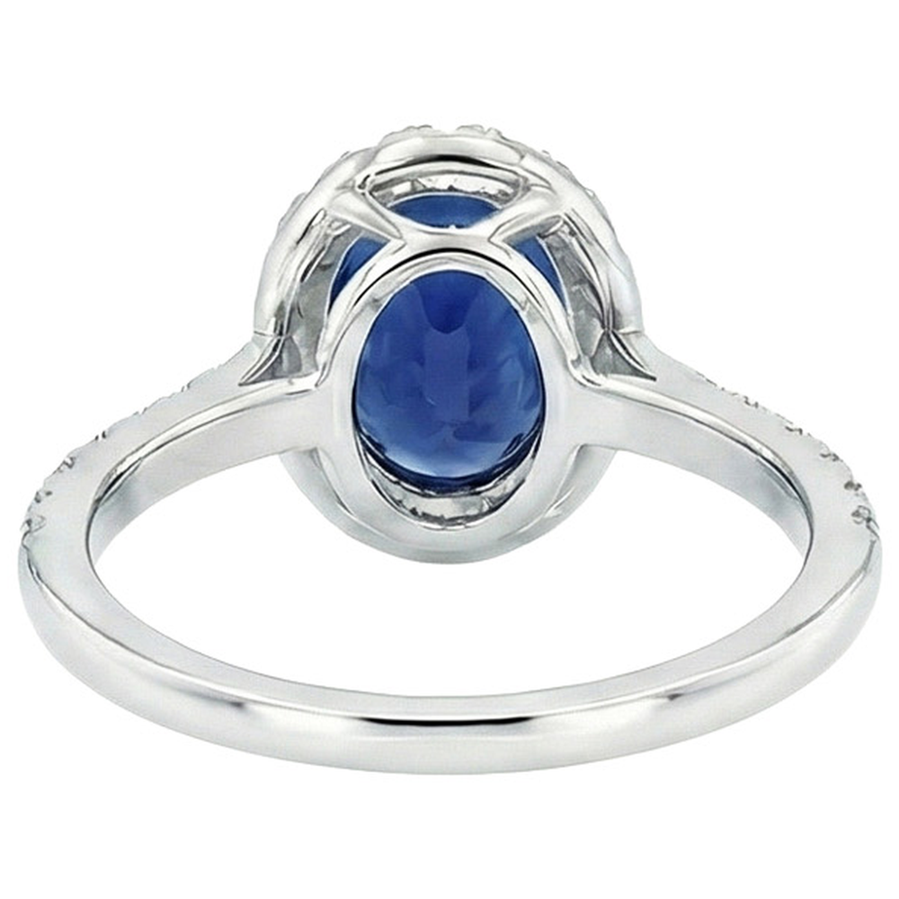 echter oval diamant 6Karat ring Profilansicht