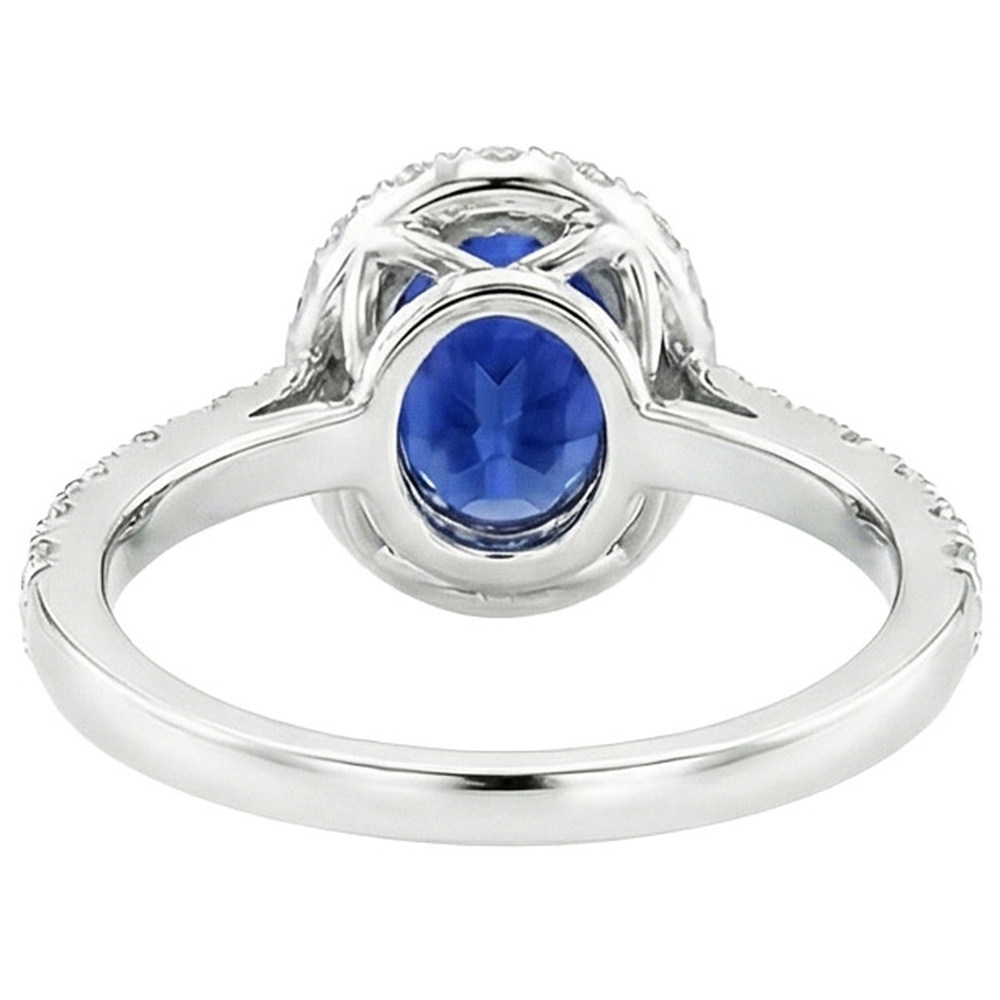 echter oval diamant 6.50Karat ring auf Weiß