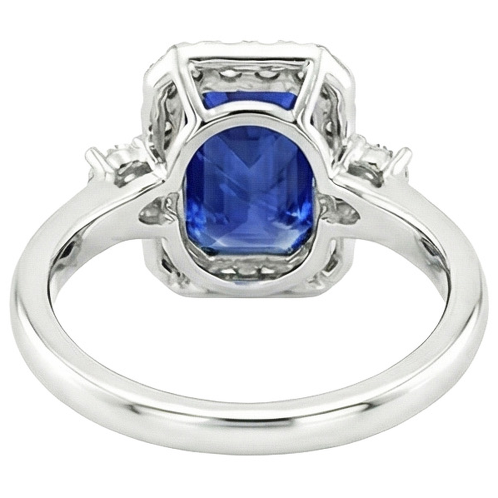 echter round diamant 4.50Karat ring Seitenansicht