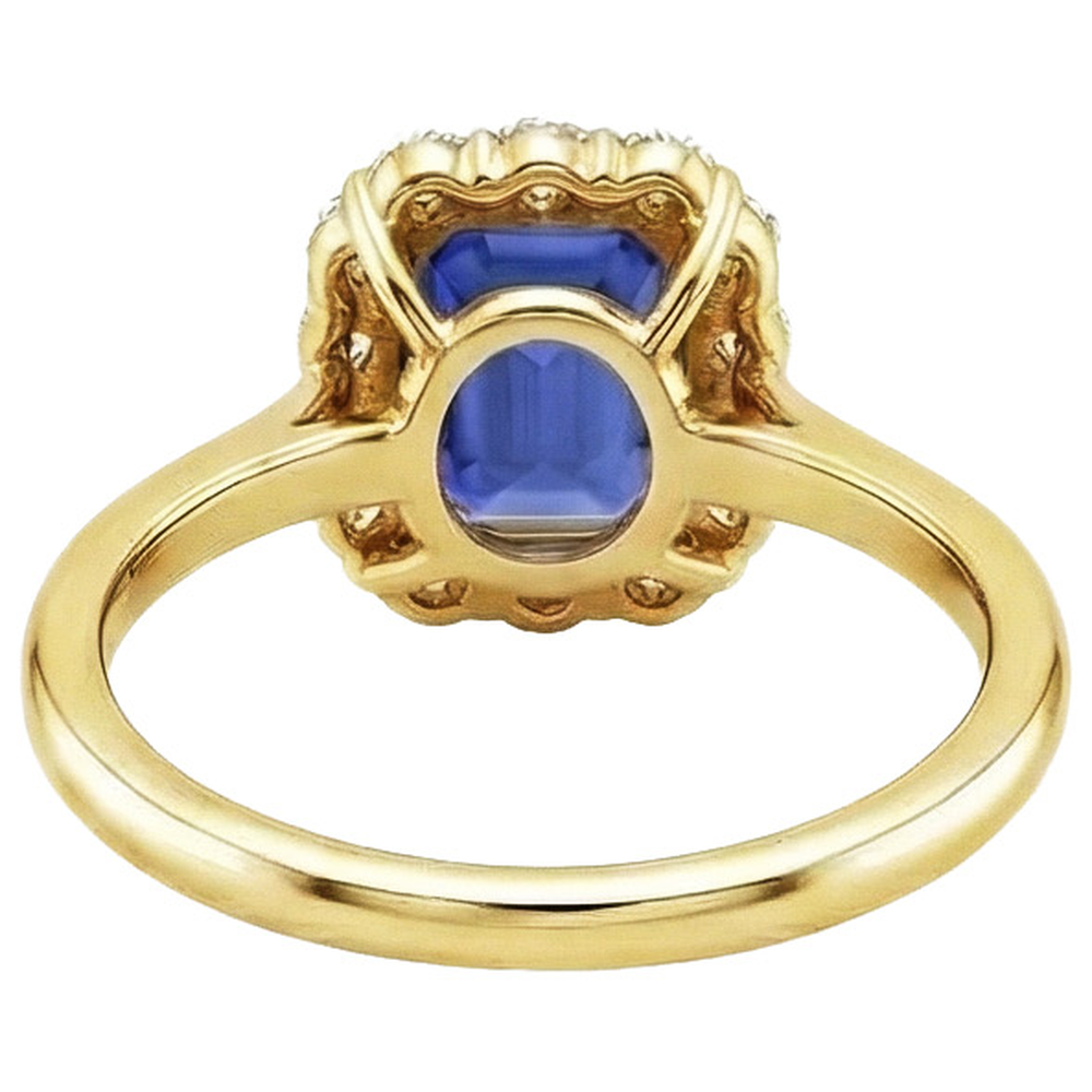 echter round diamant 4.25Karat ring Seitenansicht