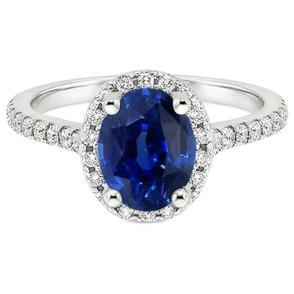 echter oval diamant 5Karat ring auf Weiß