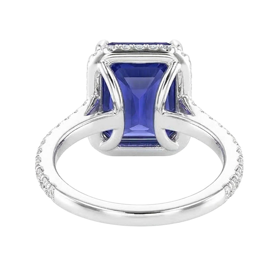 echter round diamant 4.50Karat ring auf Weiß