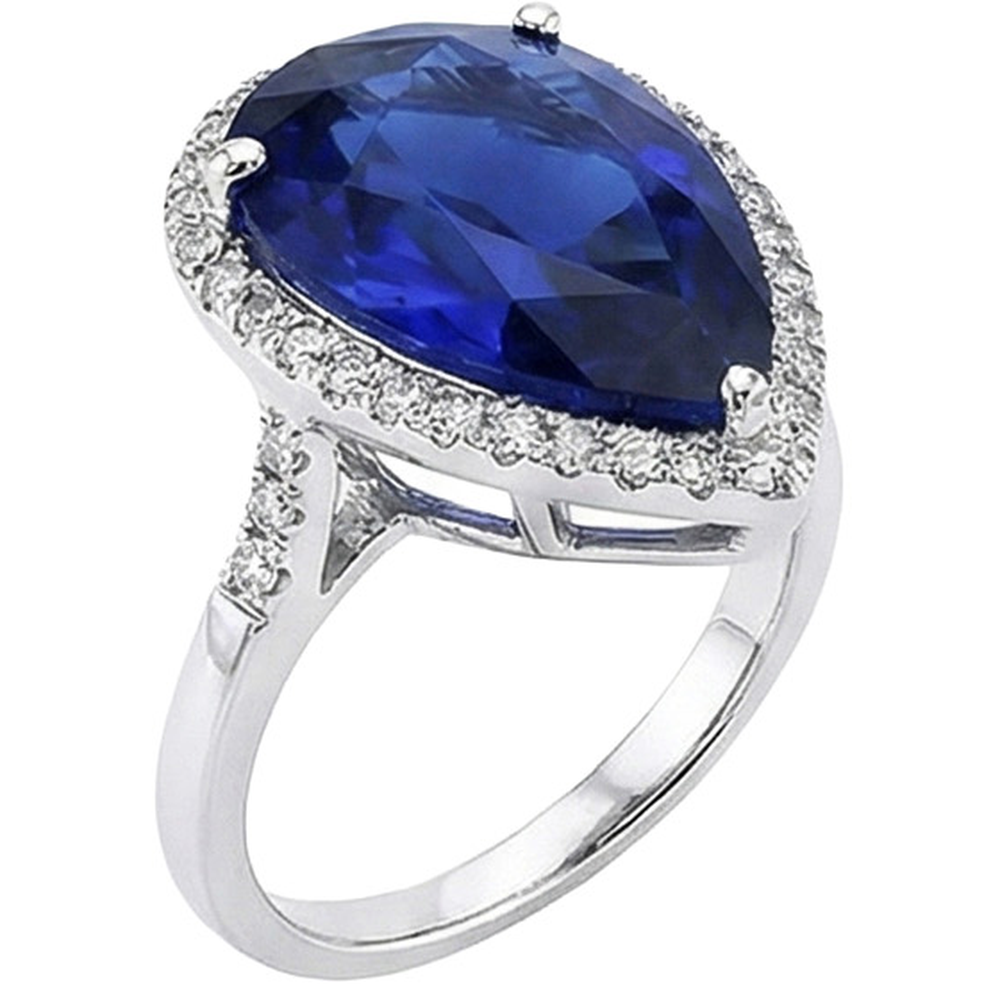 echter round diamant 5Karat ring auf Weiß