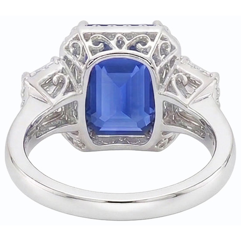 echter round diamant 4Karat ring Draufsicht