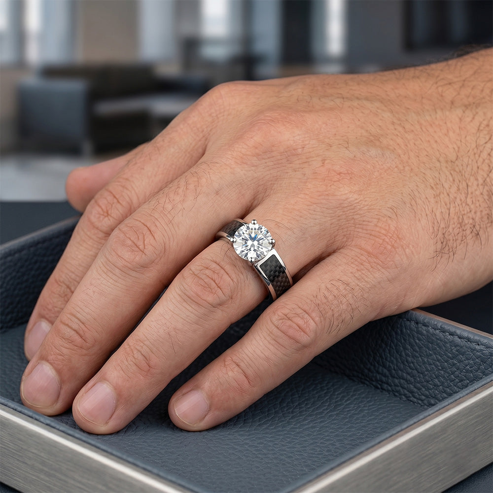 Handgefertigter Diamant Männer-Ring 1,50 Karat | HarryChadEnt