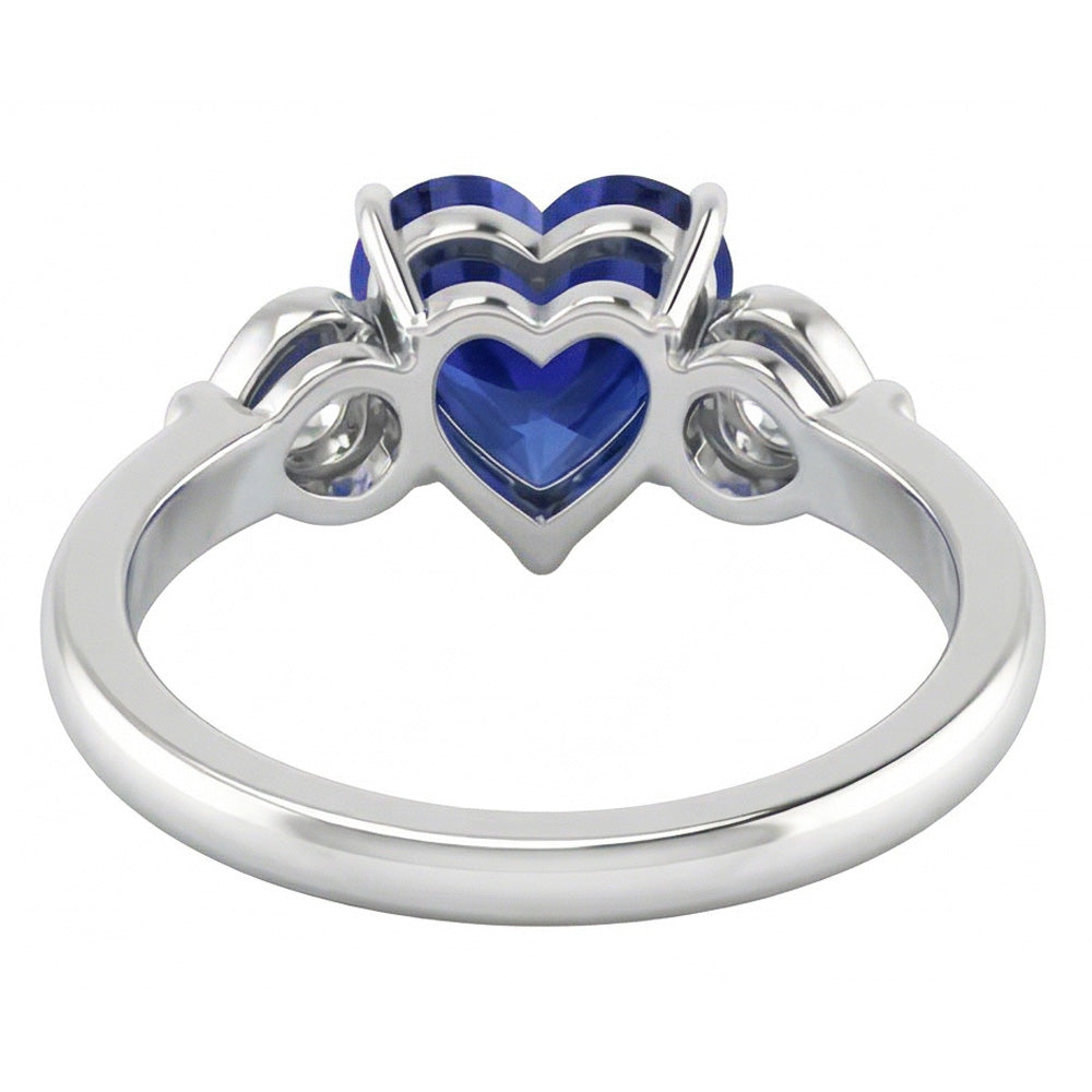 echter heart diamant 1.75Karat ring Profilansicht
