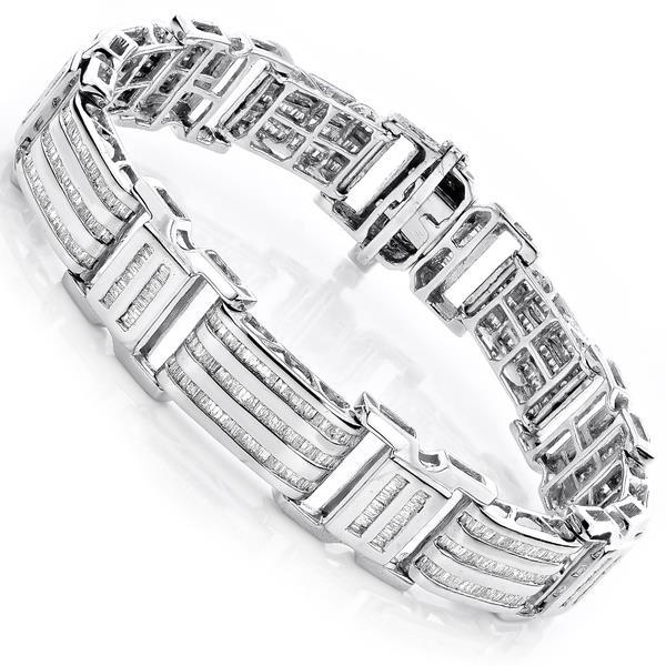 Herren Baguette Armband Echt Diamant