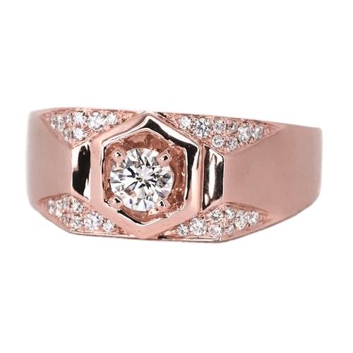 Herrenarmband Aus 14 Karat Roségold Mit Rundem Natürliche Diamanten 1,75 Karat