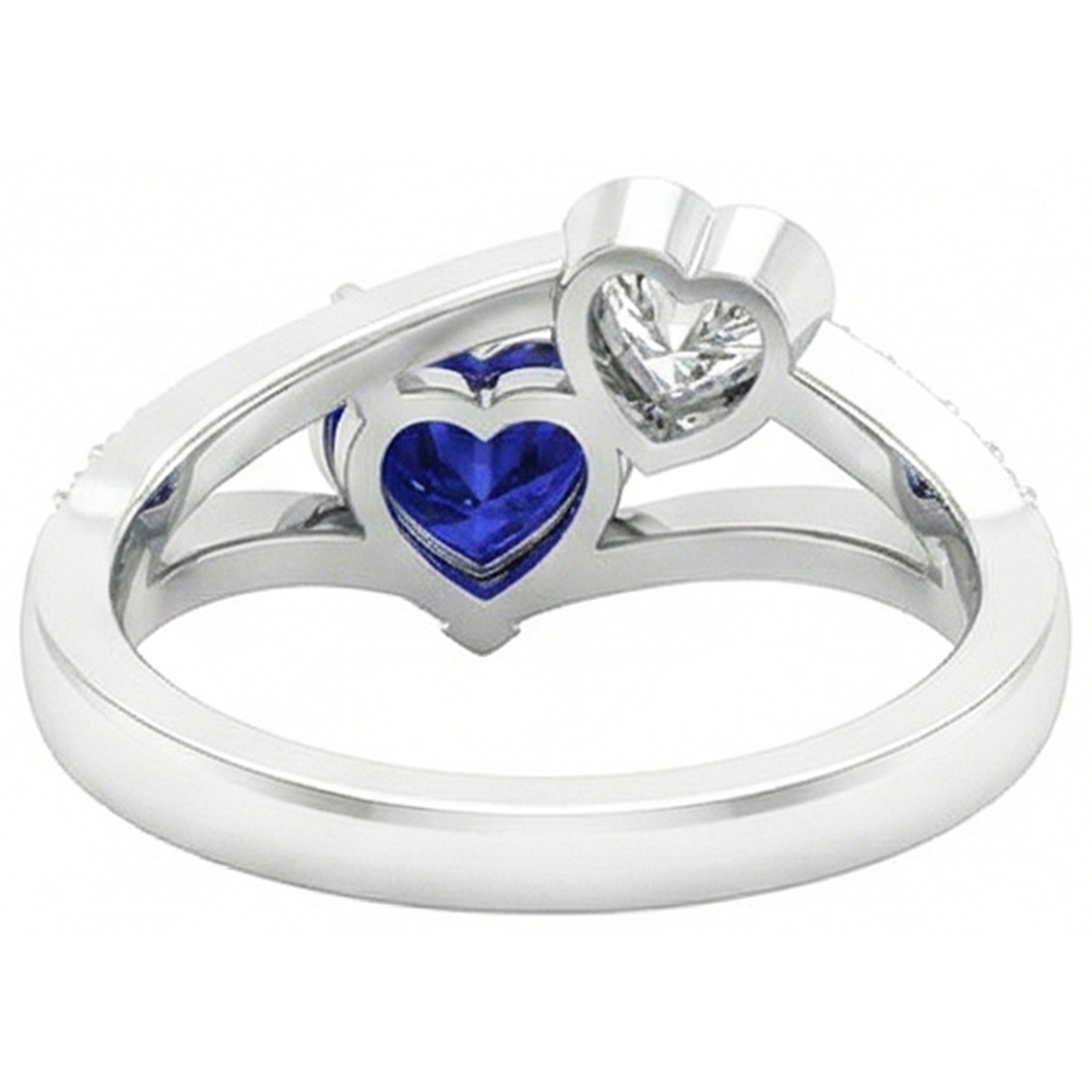 echter round diamant 3.25Karat ring Profilansicht