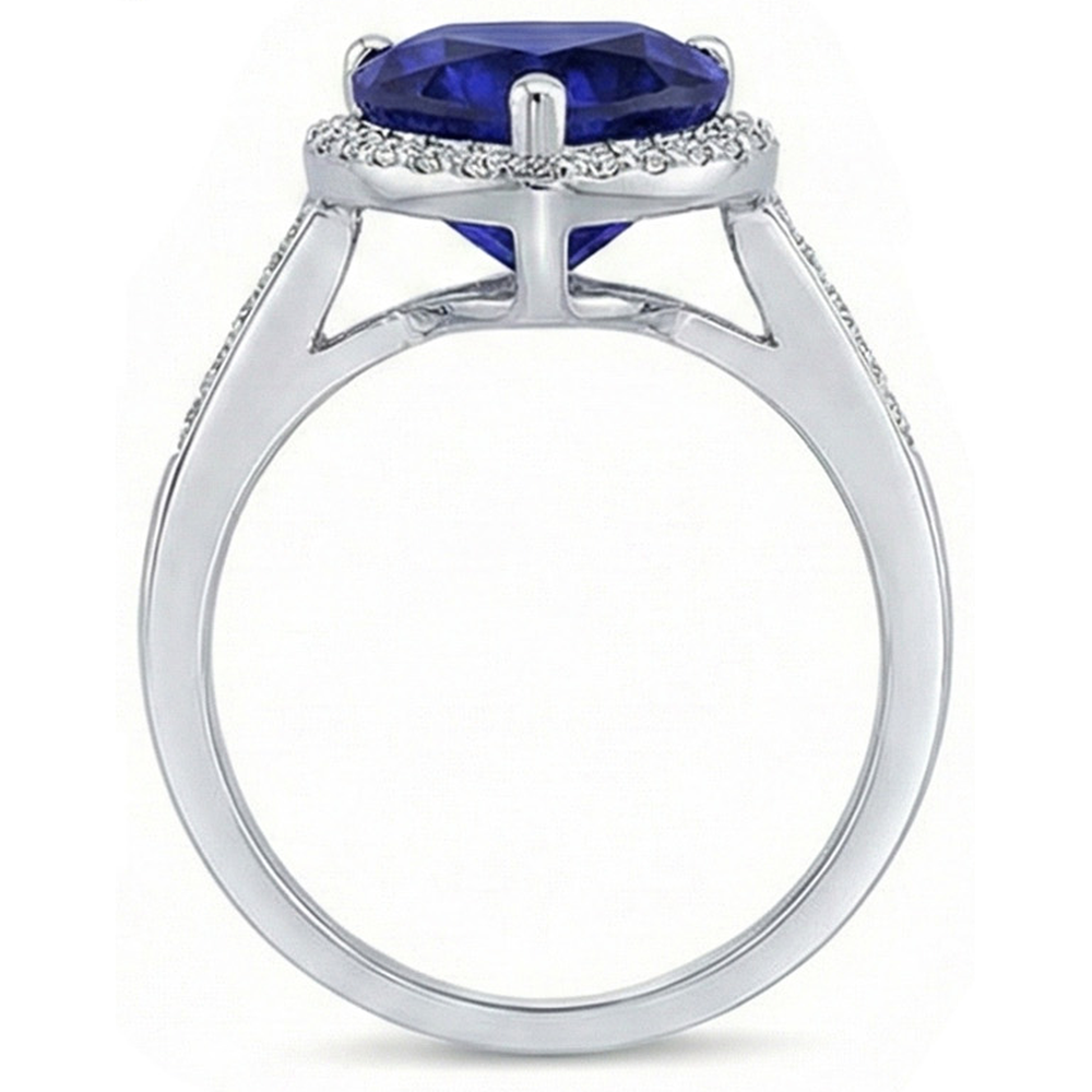 echter round diamant 4Karat ring auf Weiß