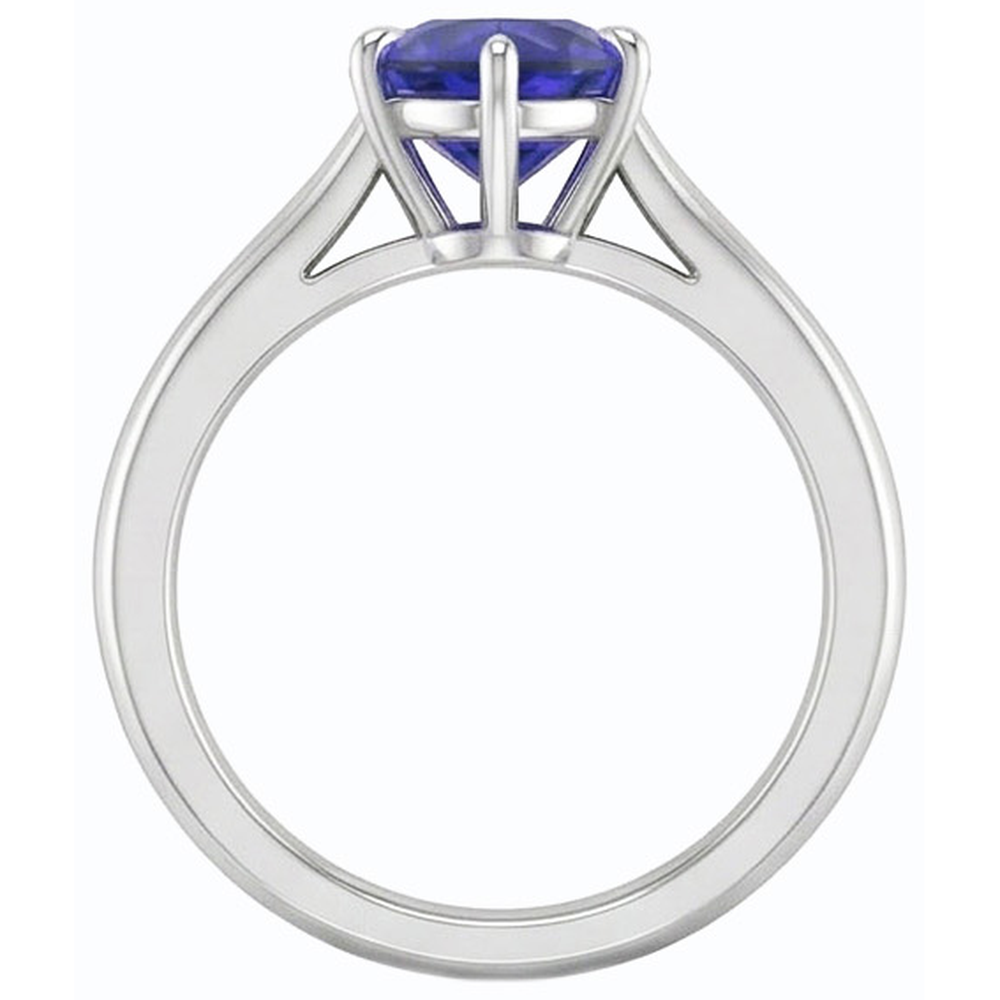 echter round diamant 1Karat ring Profilansicht