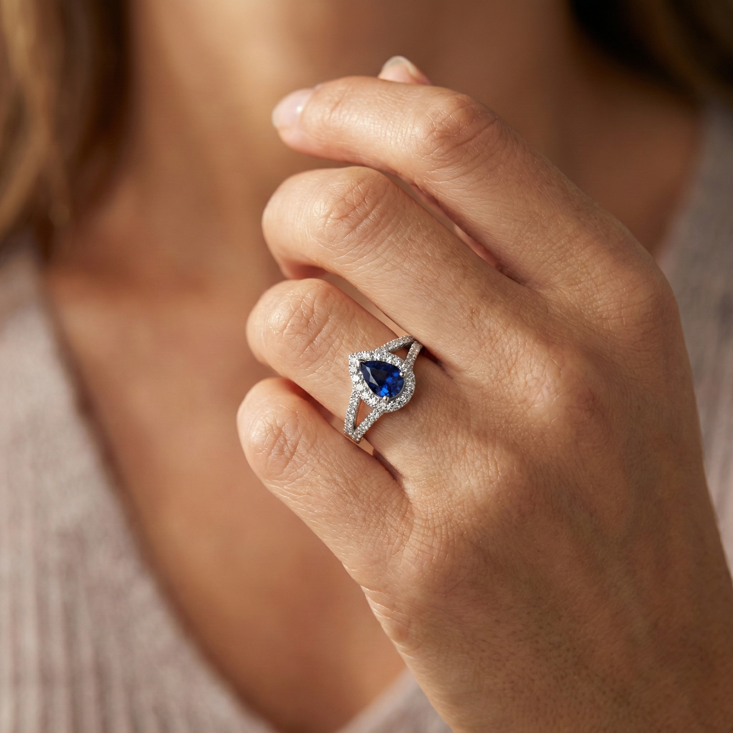echter round diamant 2.50Karat ring mit Diamantbesatz