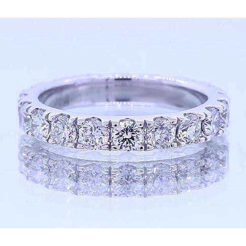 Jubiläumsband Runder Natürliche Diamant Weißgold Schmuck 2,20 Karat