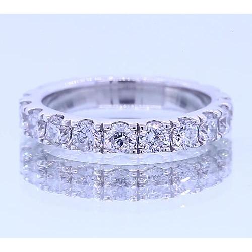 Jubiläumsband Runder Natürliche Diamant Weißgold Schmuck 2,20 Karat