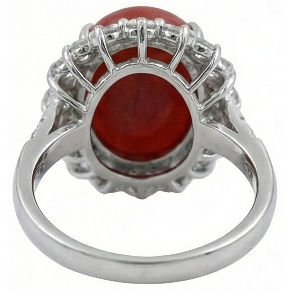 echter oval diamant 12Karat ring mit Diamantbesatz
