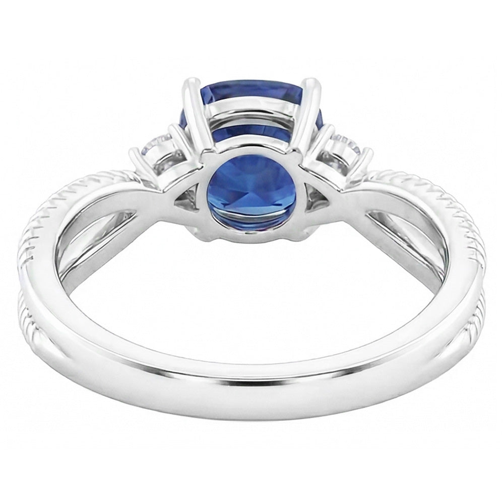 echter oval diamant 2.25Karat ring Profilansicht