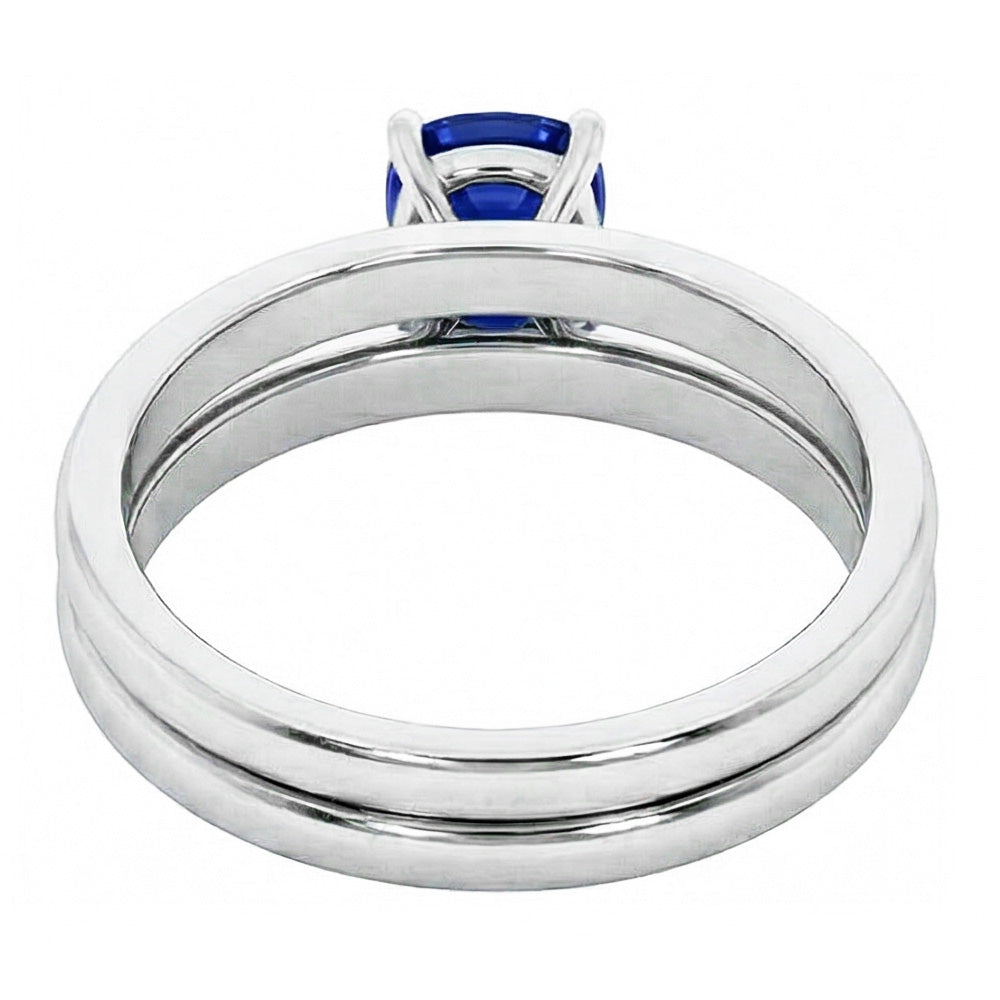 echter cushion saphir 1Karat ring Profilansicht