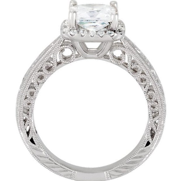 echter round diamant 1.50Karat ring Vorderansicht
