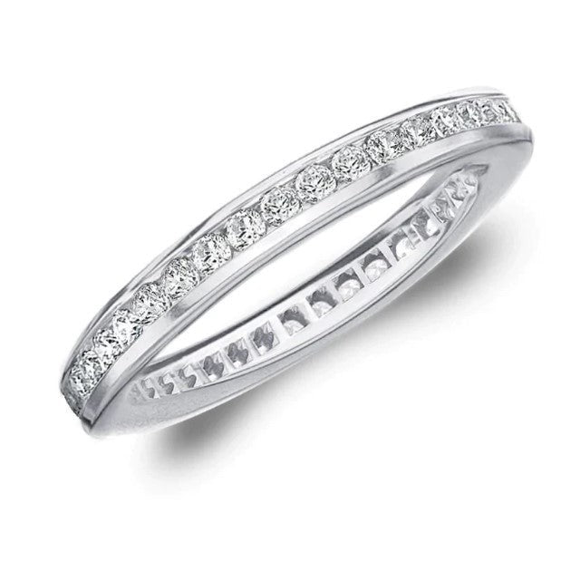 echter round diamant 0.03Karat memoire-ring Vorderansicht