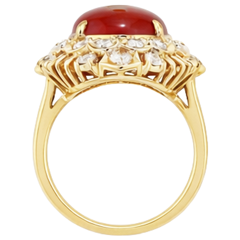 echter oval diamant 11.00Karat ring auf Weiß