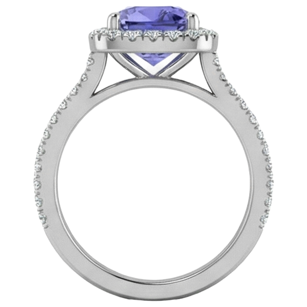 echter round diamant 3.50Karat ring auf Weiß