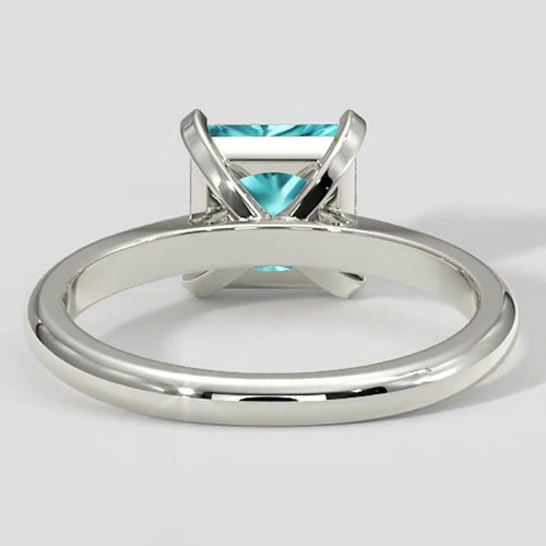Lebendiger 1,75 Karat Kissen-Paraiba-Ring