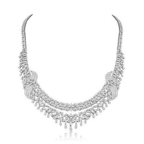 Like La Belle Epoque Jewelry Damen-Halskette Mit 78 Karat Echt Diamant Im Rundschliff