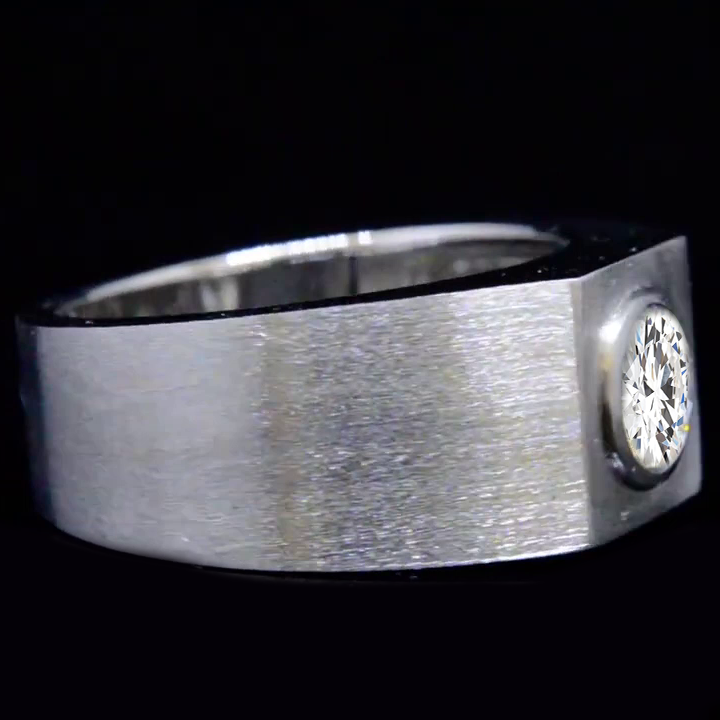 Lünette Set Diamant Herren Ring Dick Band