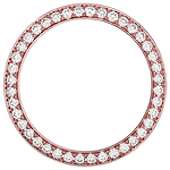 Lünette mit rundem Diamanten, 4 Karat, passend für Datejust Herrenuhr, 36 mm, Roségold