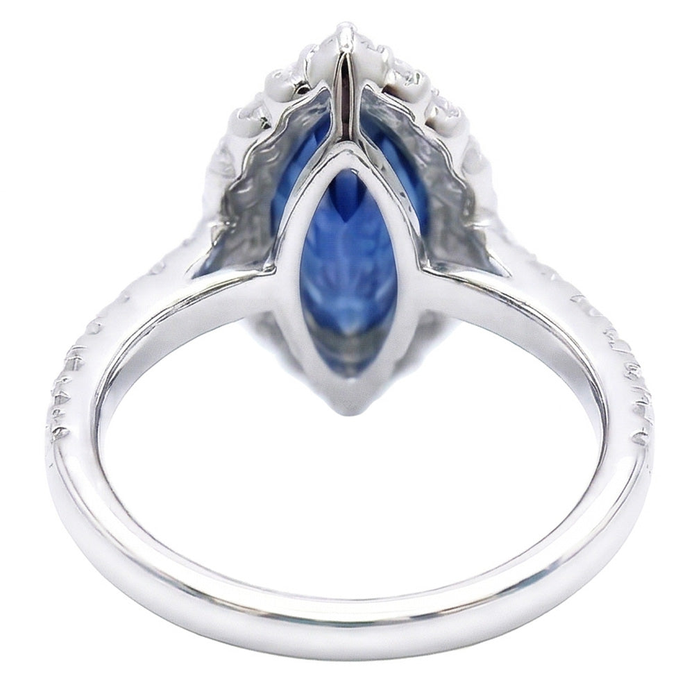 echter marquise diamant 2.60Karat ring Draufsicht