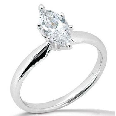 Marquise 1,75 Ct. Echt Diamant-Solitärring Neu