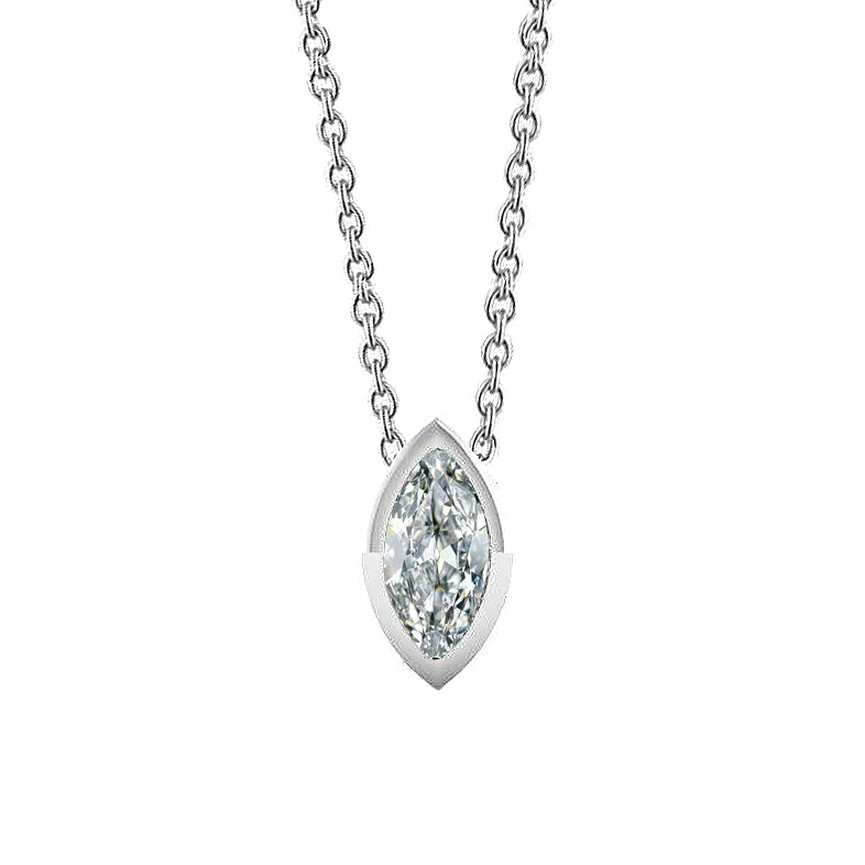 Diamant Hänge-Anhänger 1,50-Karat 14K Weißgold – Hauptansicht