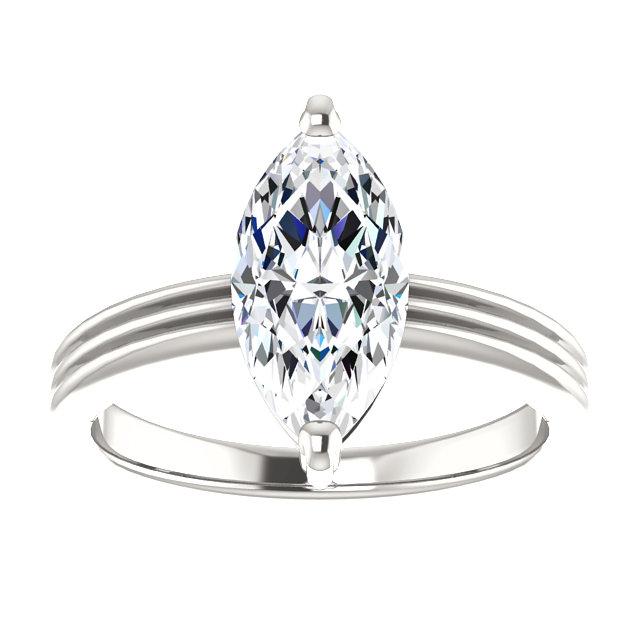 Marquise Solitaire Natürliche Diamant-Verlobungsring 2 Karat