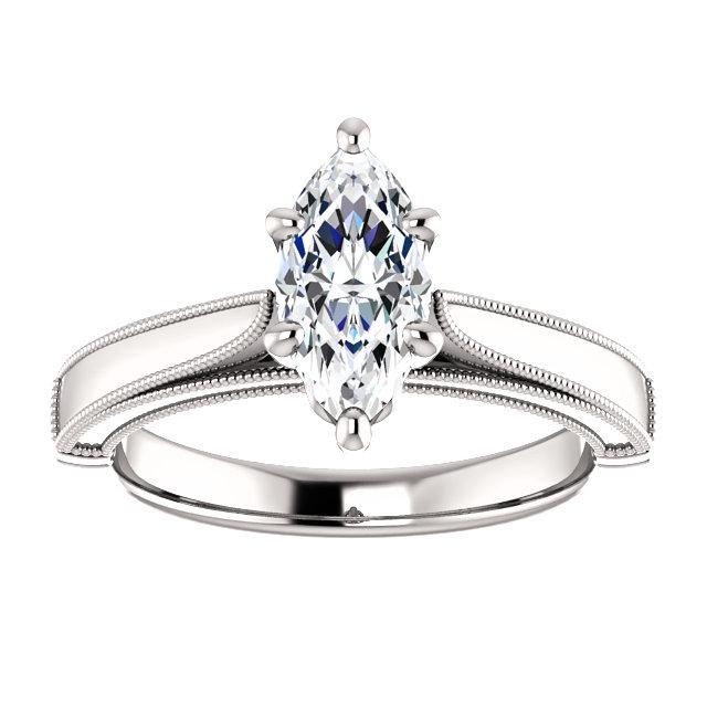 Marquise Solitaire Natürliche Diamant Vintage-Stil Ring 2 Karat