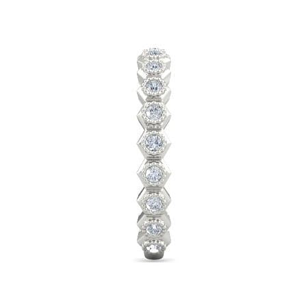 Natürliche Diamant-Hochzeits-Jubiläumsband 1,90 Karat Hexagon Milgrain Schmuck