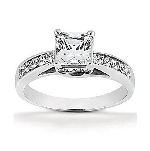 Natürliche Diamant-Verlobungs-Kathedralen-Fassungs-Ring-Schmucksache Neu