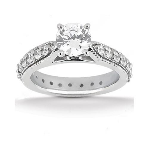 Natürliche Diamant-Verlobungsring Vintage-Stil Wickelband Set 2,45 Karat WG