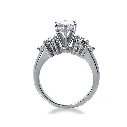 Natürliche Diamant-Verlobungsring Weißgold 14K 3,30 Karat Neu